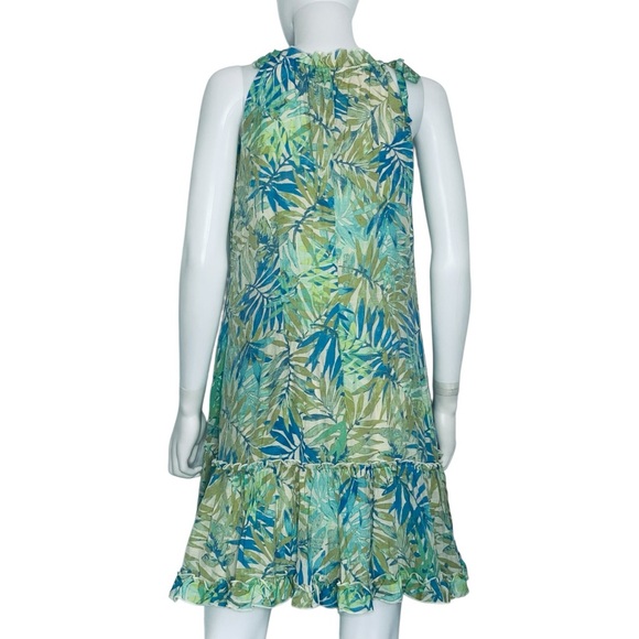 Signature by Robbie Bee Women's Green Ruffled Halter Tie Shoulder Dress Size M - Picture 4 of 6